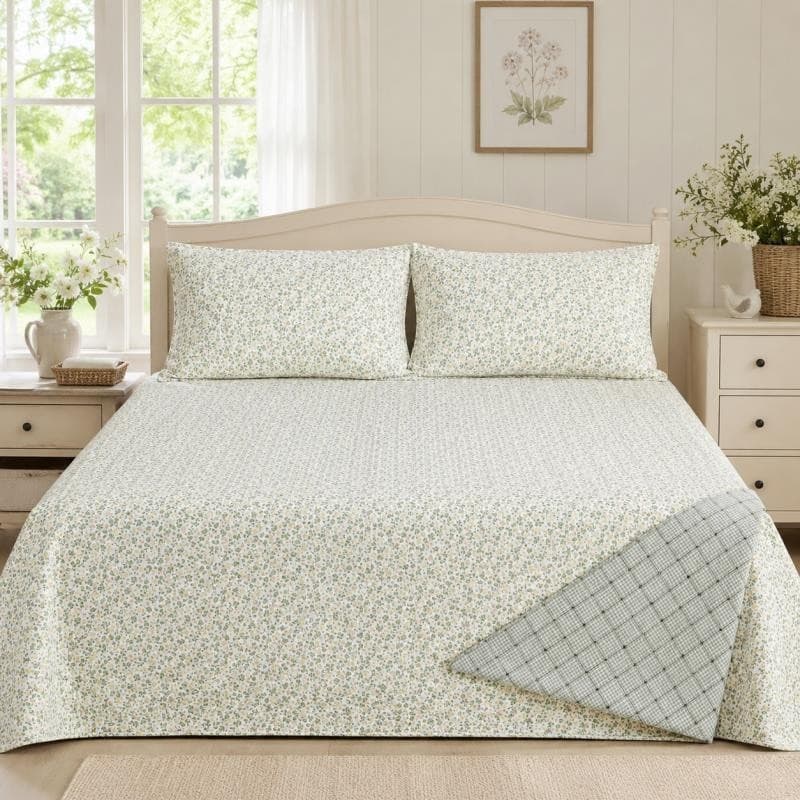 New pure cotton] Class A multifunctional princess style AB surface quilted quilted anti-slip bed cover for all seasons high temperature sand