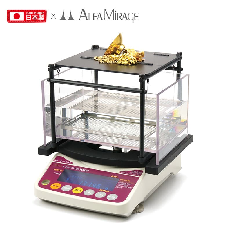 Japanese Water Specific Gravity Gold Tester, Precious Metal Tester, K Gold Purity Precious Metal Detector GKS-300