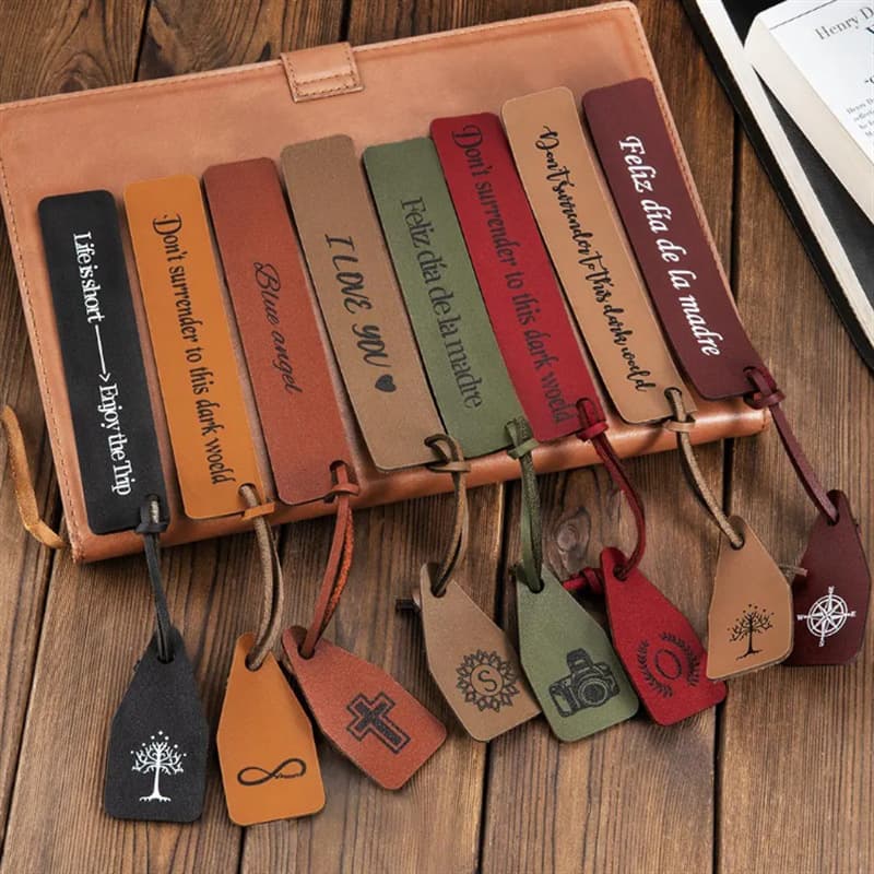Cross-border Leather Personalized Bookmark Page Clip for Reading Enthusiasts Men's Gift Bookmark Leather Book Corner