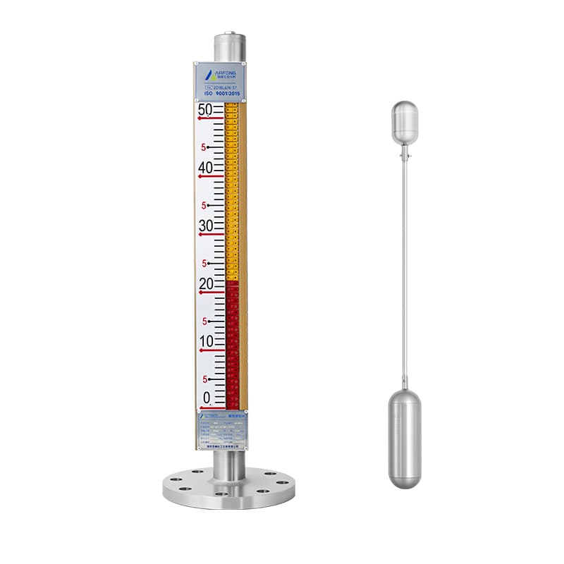 Top-Mounted (Bottom-Mounted) Remote Magnetic Flap Level Gauge, Corrosion and Explosion Proof, Side-Mounted Magnetic Flap Level Gauge