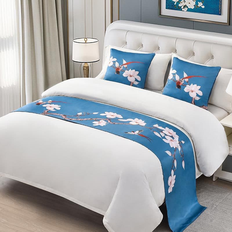 Bed runners, bed scarves, hotel bedding, home bedding, bed drapes, bed scarves, bed valances.