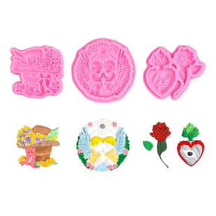 Flying Angel Fondant Silicone Mold Cake Decoration Clay Mold Flower Basket Rose Gum Paste Shaping Baking Mold
