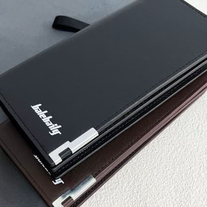 Baellerry Men's Long Wallet, Korean Style, Large Capacity, Handbag/Clutch with Zipper, Multifunctional