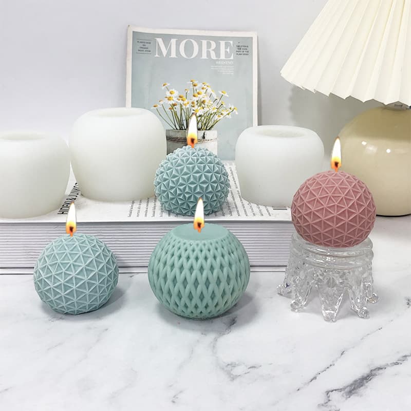 DIY Round Ball Candle Silicone Mold for Soap, Plaster, and Aroma Stone Ornaments