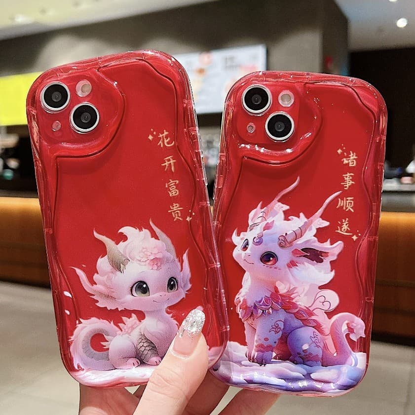 New Premium Glossy Oil Cream Flower Blooming Wealth and Prosperity Phone Case for Apple 17 Pro Max 16 Pro Max