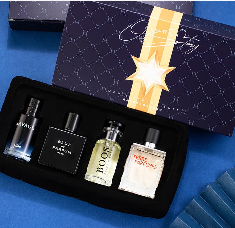 Floral Whispers Women's Perfume 4-Piece Gift Set Luxury Box for Women Fresh Natural Fragrance TikTok Live Best Seller