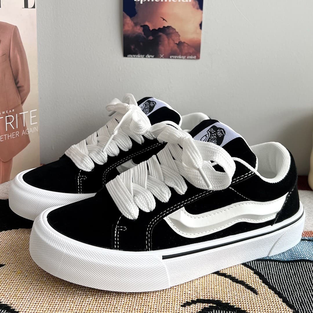 Thick Sole Canvas Shoes Men's Casual Black Shoes Men's Shoes Summer New Trend Couple Women's Board Shoes American High Street