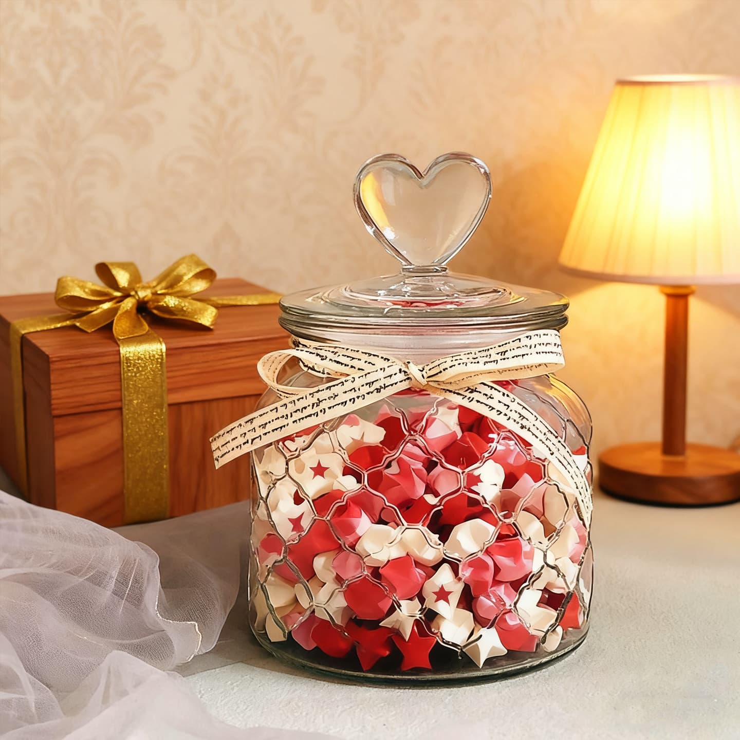 Star origami glass bottle stacked star wishing bottle collection bottle gift bottle star jar star glass bottle holiday bottle