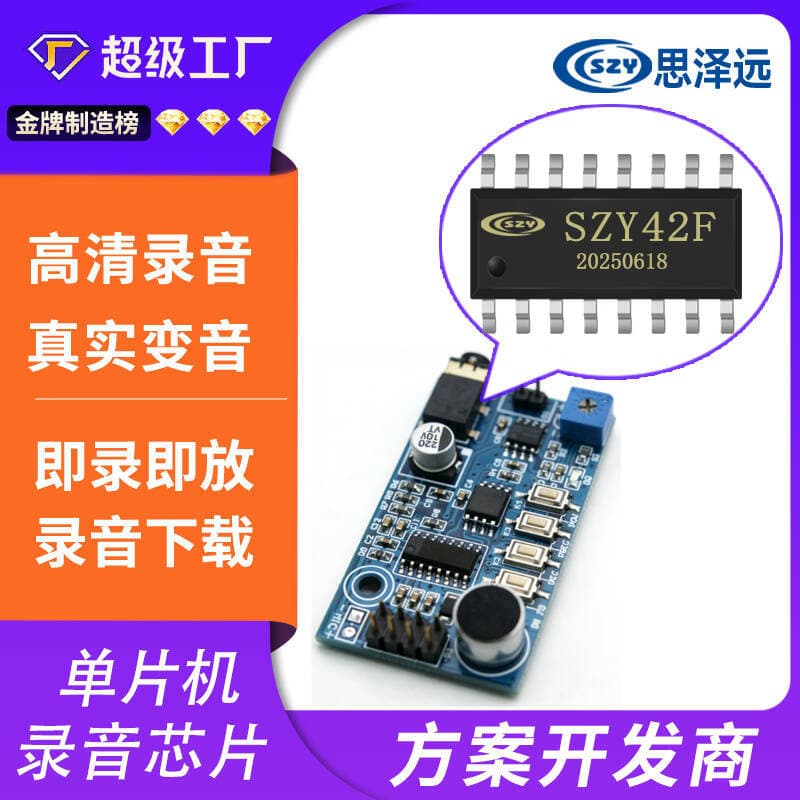 Voice Recording Chip Variable Speed IC Chip Voice Changer Chip Recording MCU IC Development Nyquest Recording Chip