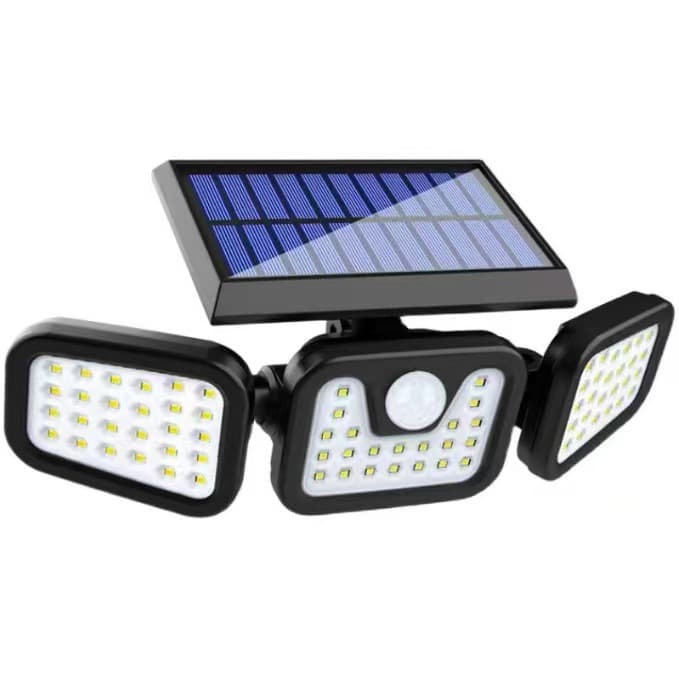 Cross-border Solar 74 LED Rotating Outdoor Waterproof Street Light with Motion Sensor for Garden