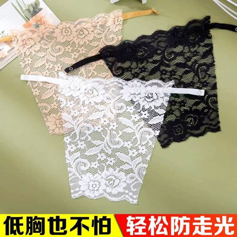 New anti-wardrobe malfunction camisole magic, one-piece lace-edged layering wrap top, seamless chest-covering cloth, thin chest panel.