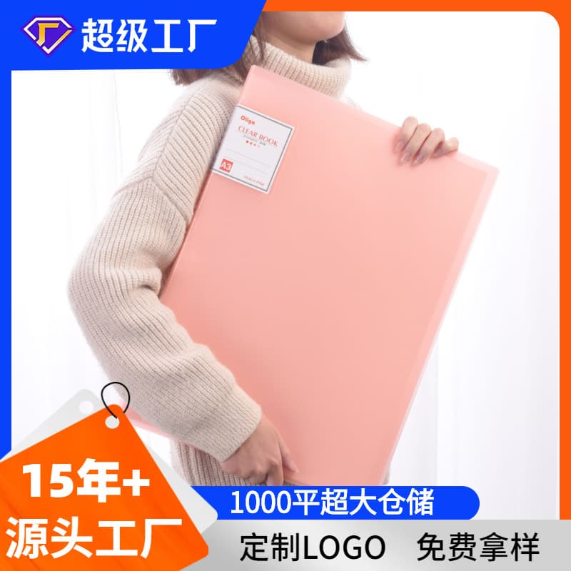 A2 A3 Clip Test Paper Clip Student Folder High School Binder Transparent Insert Classification Organizer Loose-Leaf Book Art Album
