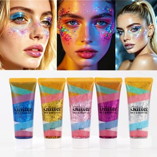 Cross-border Exclusive Gel Glitter Eyeshadow Face Body Glitter Mermaid Scale Lip Fine Sparkle Color-shifting Stage Makeup