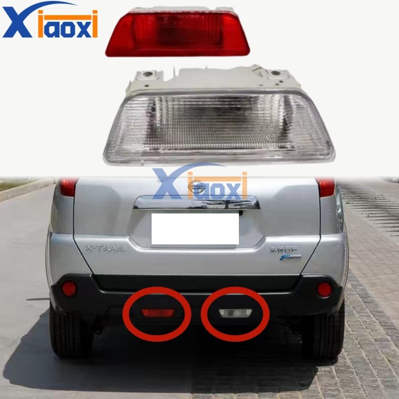 Suitable for Nissan X-Trail 2008-2013 Models, Rear Fog Light, Old X-Trail Rear Bumper Light, Reversing Light Assembly Mx6