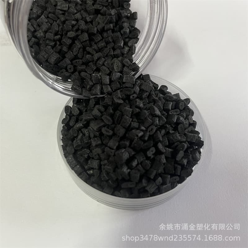 Black PP reinforced 30%, reinforced PP recycled material, recycled pellets, recycled PP plastic, 30% glass fiber reinforced PP