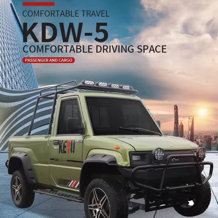 Keyu China Newly Upgraded High Quality Wheel Door Electric Pickup Mini Cargo Pickup Electric Vehicle Electric Heating Others