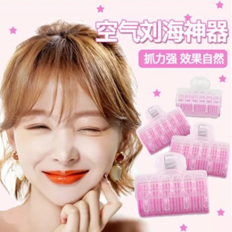Bangs curling barrel self-adhesive curling clip plastic curling iron curling tool air bangs curl fixed artifact styling