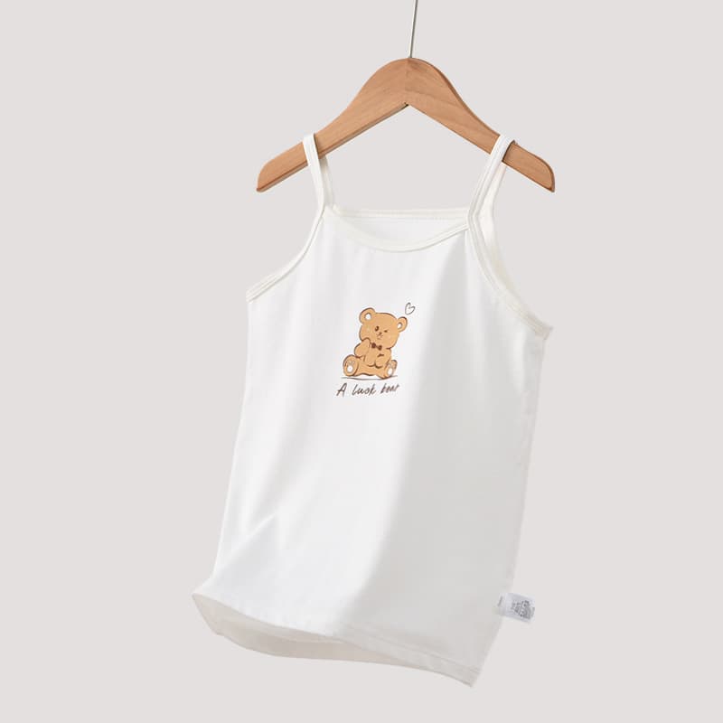 New Summer Girls' Cotton Camisole Tank Top for Toddlers and Young Children, Thin Style for Baby Girls
