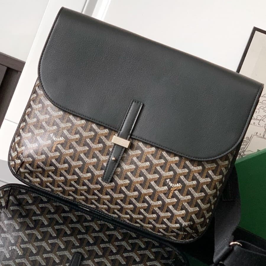 Coursier new messenger bag dog tooth Goyard unit price diagonal across unisex gray black dark blue