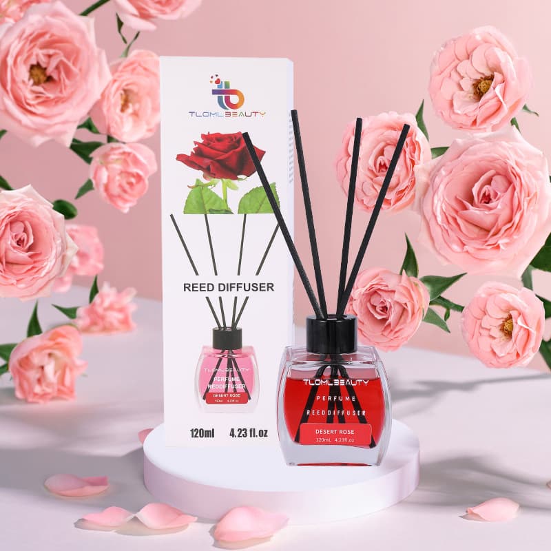 120ml Hot Reed Diffuser Set Essential Oil Aromatherapy Fragrance for Home Bedroom Air