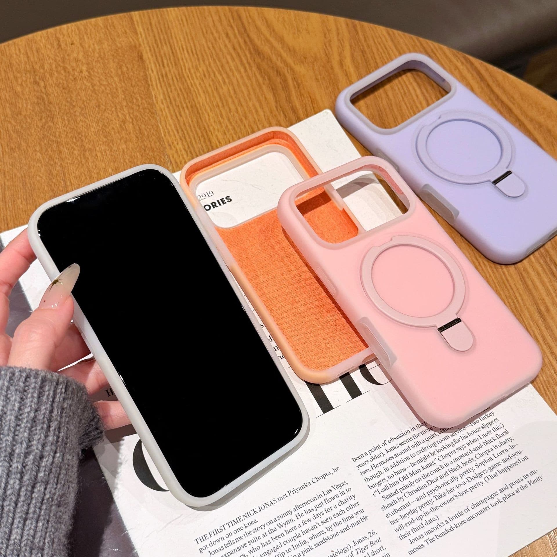 Compatible with iPhone 17 Pro Max Jelly Bumper Case for Apple 16 Pro Max Large Cutout Solid Color 15 Anti-Fall Protective Cover