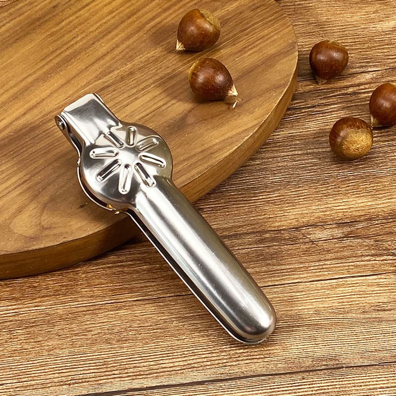Stainless Steel Chestnut Clamp Opener Creative Household Chestnut Opener Cross Chestnut Cracker Walnut Nut Clamp