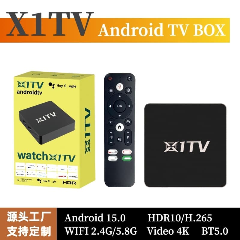 X1TV2 TV Box Dual Band WiFi 4K HD TV Set Top Box Network Player TVBOX Android 15.0