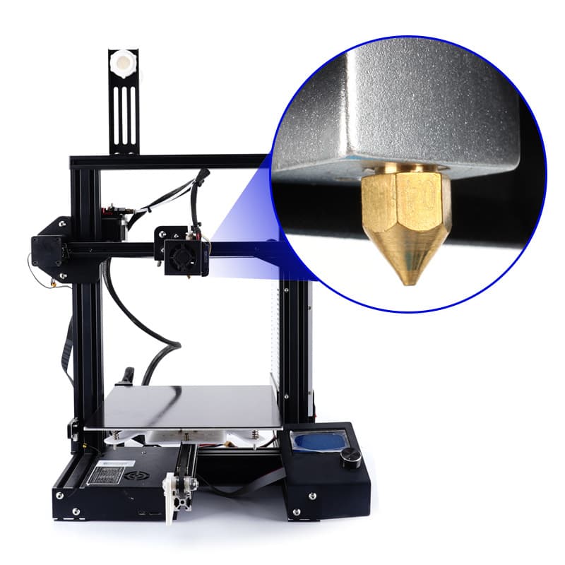 MK8 Nozzle 3D Printer Accessory Print Head Nozzle MK8 Brass Tip Makerbot