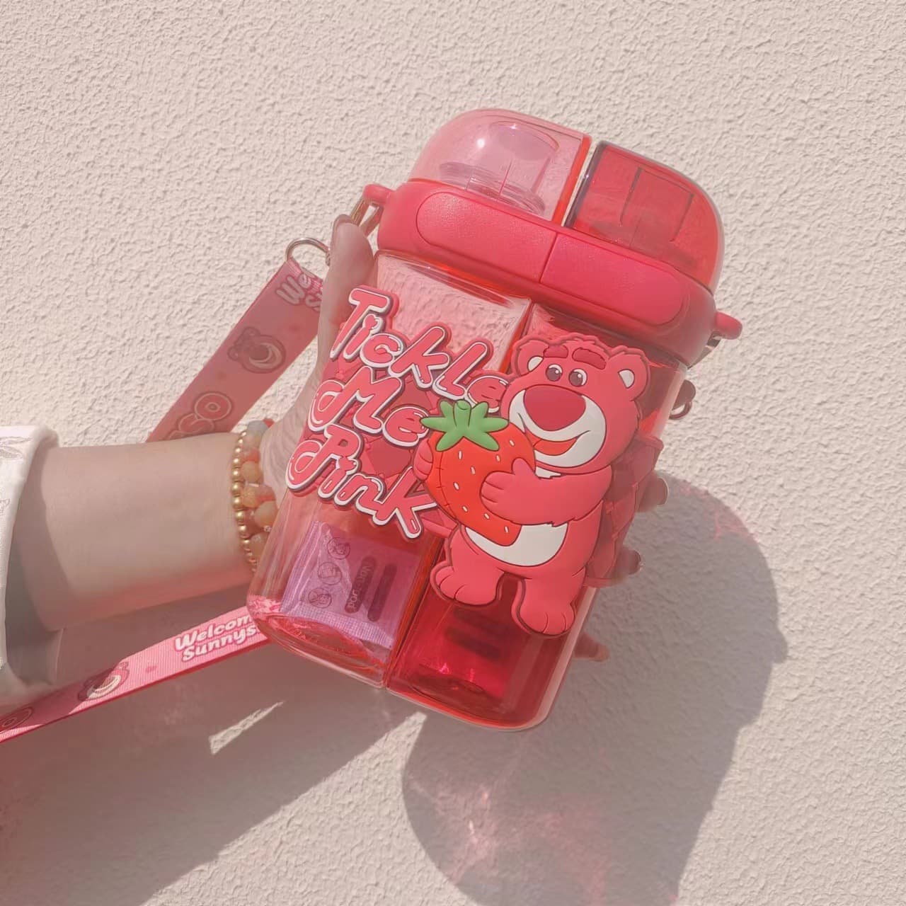 Sanrio Cinnamoroll Plastic Cup, Viral Durable 2024 New Portable Straw Cup for Students, Sports, Women, Space Cup