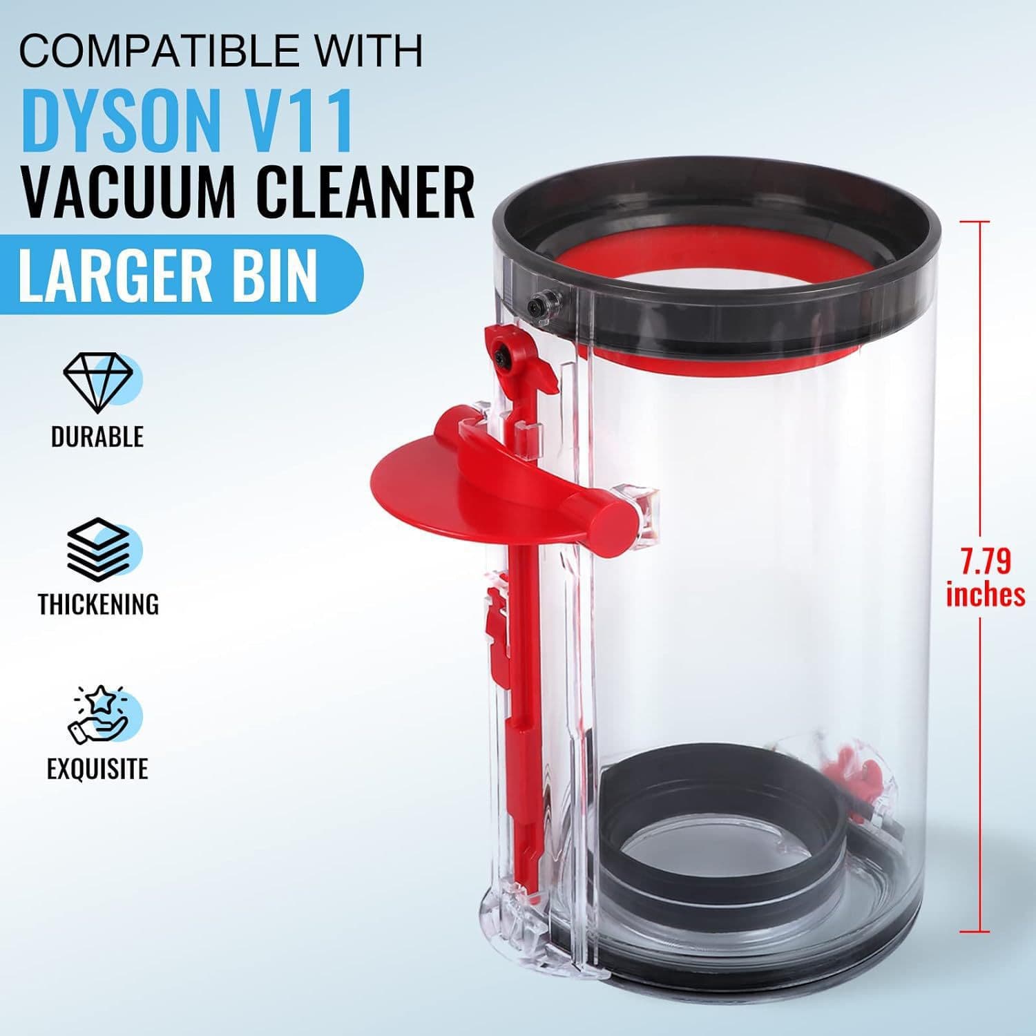 Sealing Ring Accessories for Dyson V11 V12 Vacuum Cleaner, V10 Dust Bin Bottom Transparent Part
