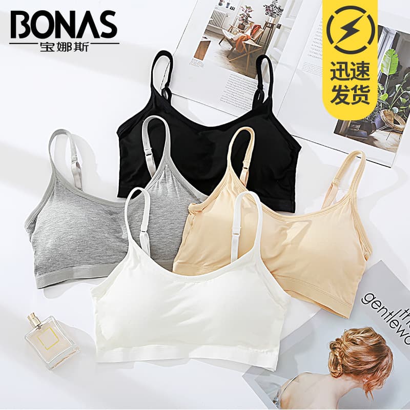 Japanese Style Teen Bra, Wire-Free, Comfortable for Students, Junior and Senior High School Girls, Minimizing Effect for Larger Bust, Thin Summer Version