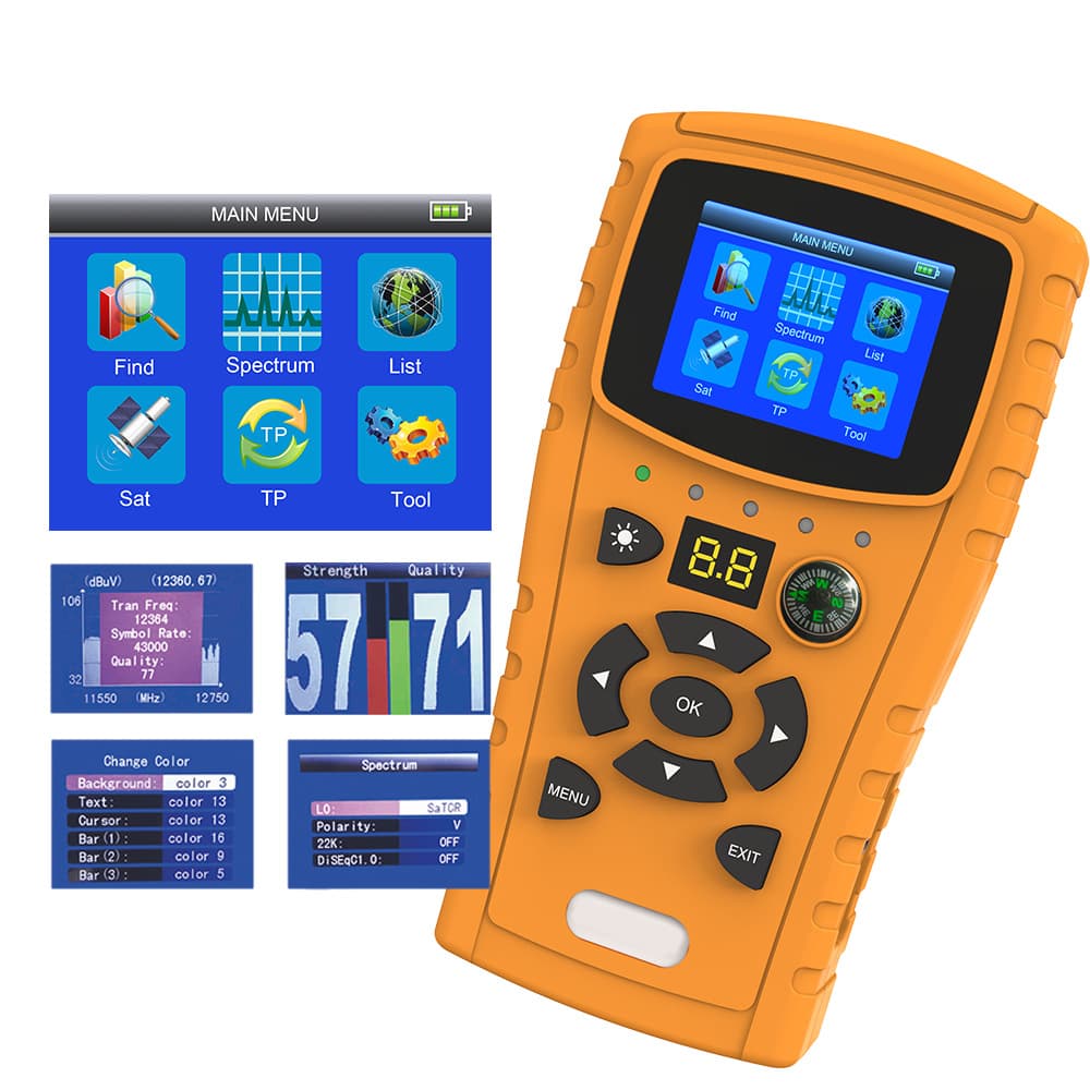Sat Finder Digital TV Receiver Satellite Finder DVB-S2 Satellite Meter 6933 Dish Alignment Meter