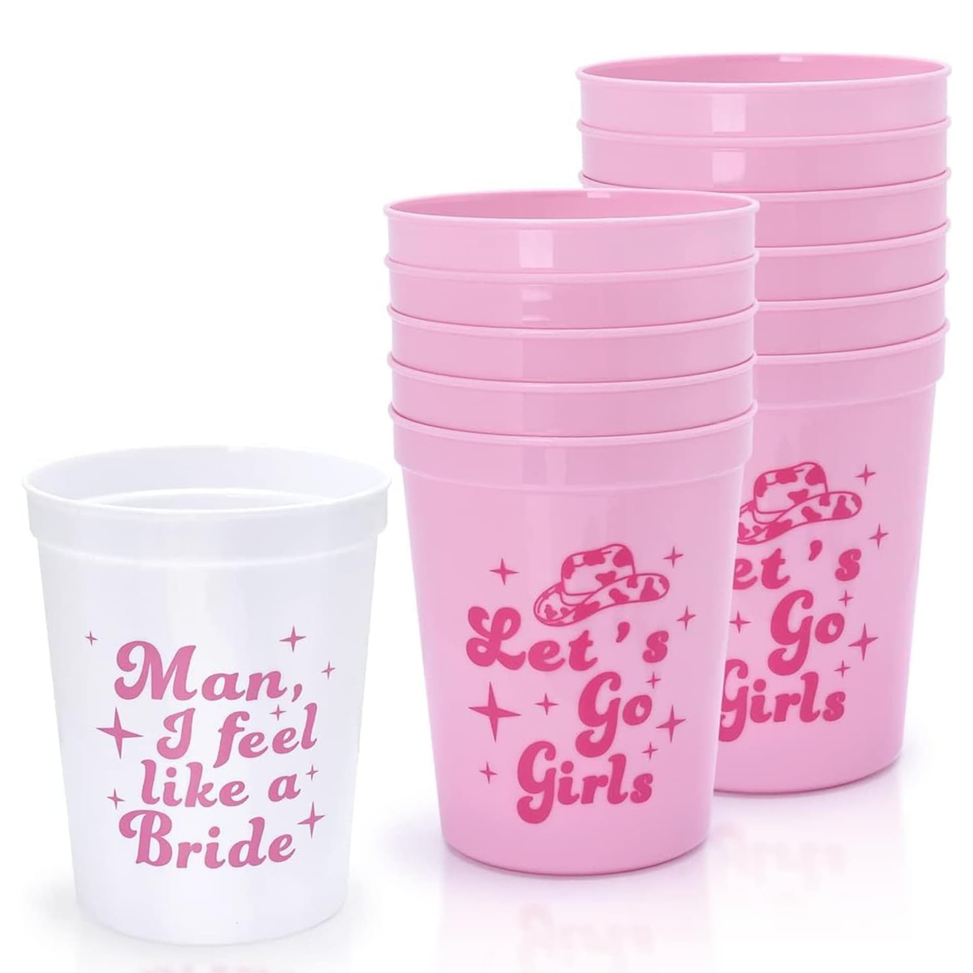 In Stock Bachelorette Party Cup Pink Let Go Girl Big PP Bachelorette Party Cup Team Bride Cup Party Supplies