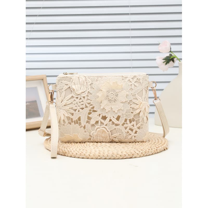 2026 Spring New Trendy Hollow Flower Envelope Bag for Women Casual Ins Style Crossbody Light Luxury Daily Match