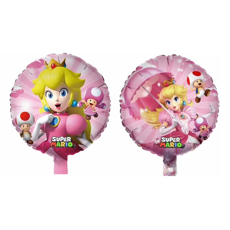 New Cartoon Peach Princess Foil Balloon Mario Series Balloon Children's Party Decoration Foil Balloon