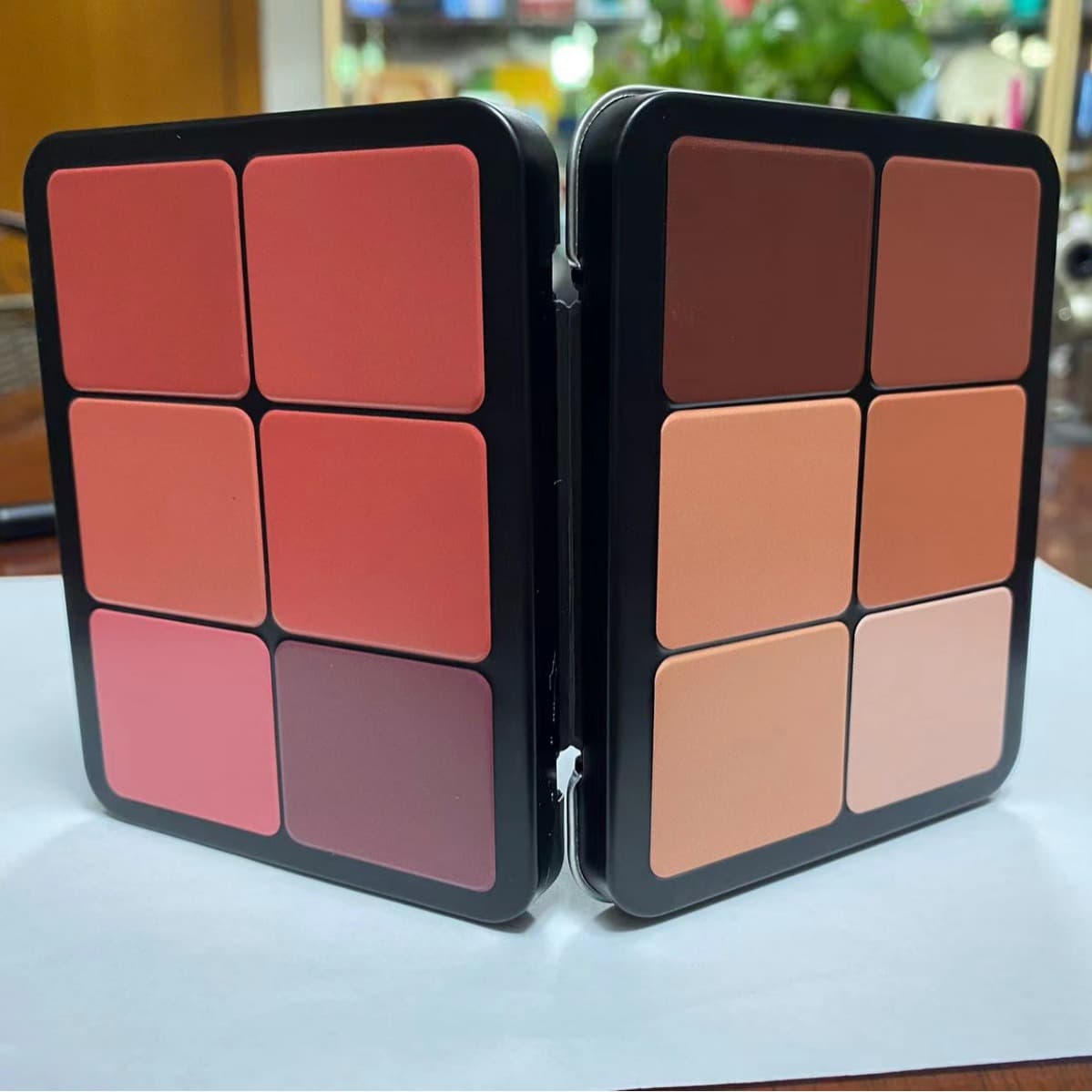 Tinplate Iron Box 12-Color Makeup Iron Box Magnetic Adhesive Iron Box Highlighter Blush Box Concealer Foundation Box Powder Palette
