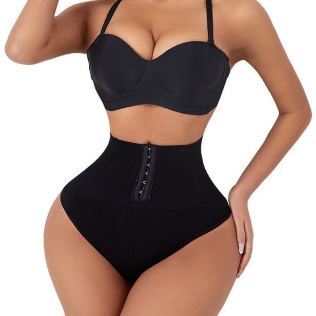 Cross-border Butt Lifting Shapewear Pants for Women, High-Waist Postpartum Waist Trainer with Buckle, Hip and Belly Control, Plus Size