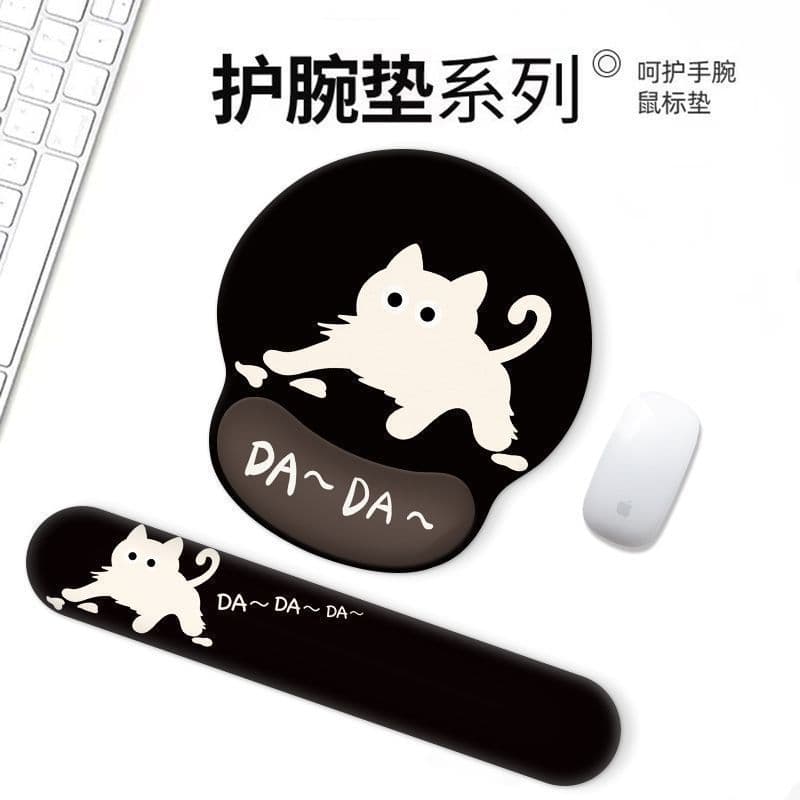 Cat Wrist Rest Mouse Pad Cute Wrist Pad Anti-Slip Rubber Office Laptop Keyboard Wrist Support New