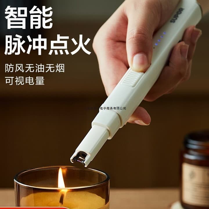 Aromatherapy Igniter Electronic Pulse Gas Stove Candle Lighter, Rechargeable Lighter Long Handle
