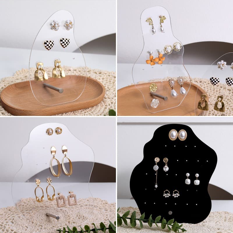 Clear Acrylic Earring Stand Display Rack Earring Photography Props Decorative Ornaments