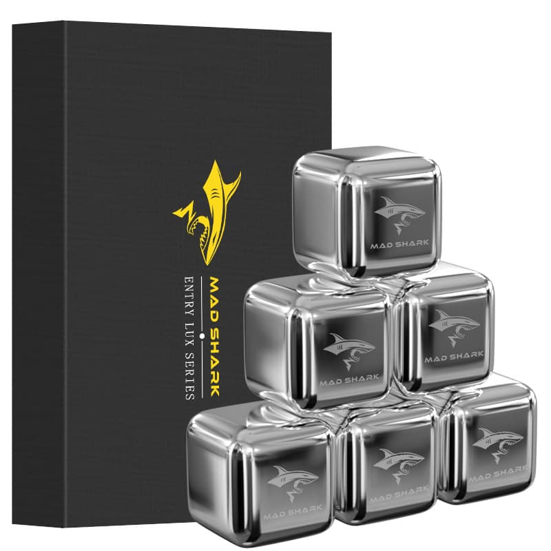Crazy Shark stainless steel ice cubes quick-freeze metal ice pellets whiskey beer ice stones CFBK002