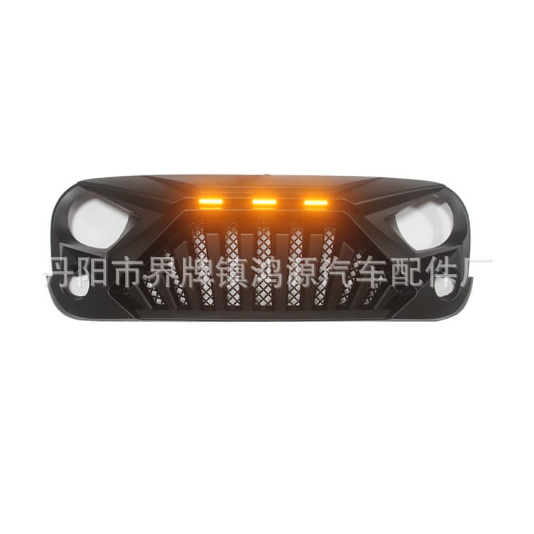 Suitable for JEEP Wrangler JK Front Grille Mesh Modification, Wrangler Modification Accessories with Light Armor