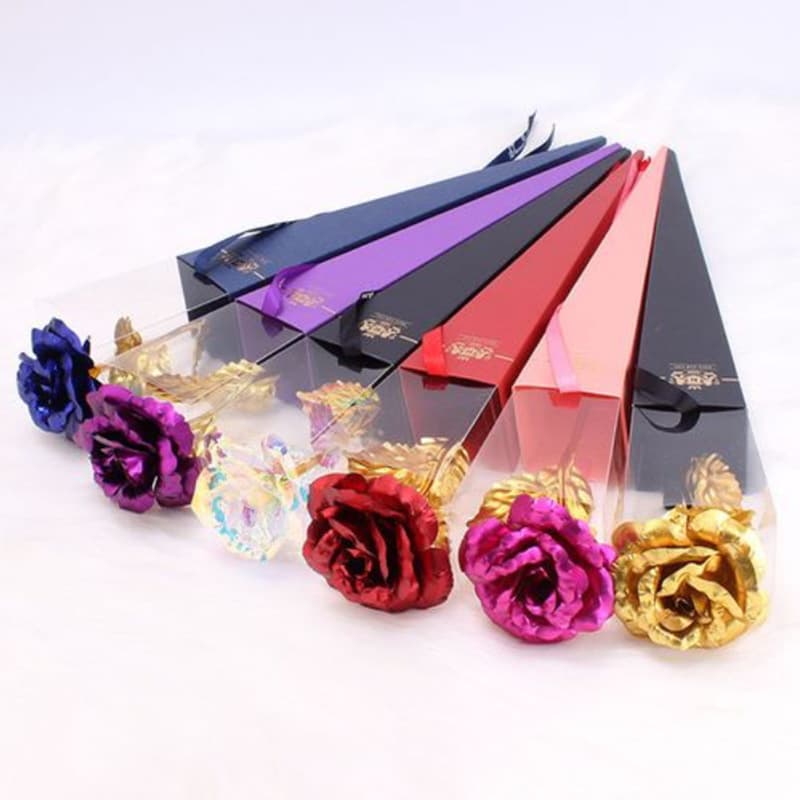 Teacher's Day Valentine's Day Single Torch Gold Foil Flower Festival Celebration Wedding Decoration Rose Gold Foil Flower Gift Fresh Flower