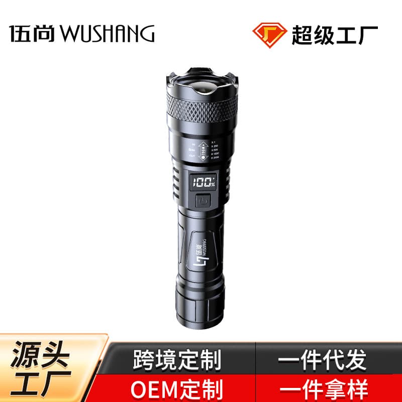 Bulk Wholesale Strong Light LED Flashlight, Outdoor Rechargeable, Home Portable 18650 Mini Zoom Flashlight