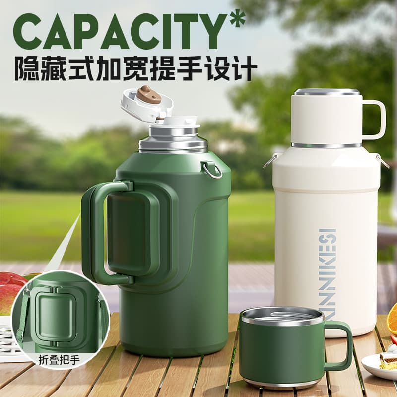 Yongkang Thermos Cup New Multi-use Pot, 304 Stainless Steel Large Capacity High Appearance High Insulation Outdoor Portable Water Bottle