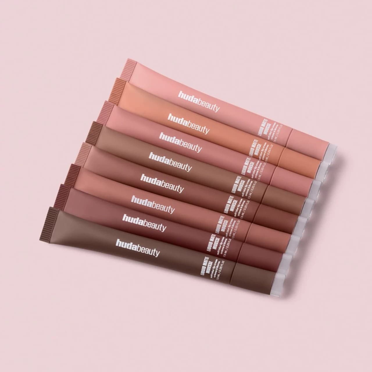 Cross-border Huda Beauty Soft Matte Mousse Lip Gloss Long-lasting Pigmented Nude Taupe Liquid Lip Mud