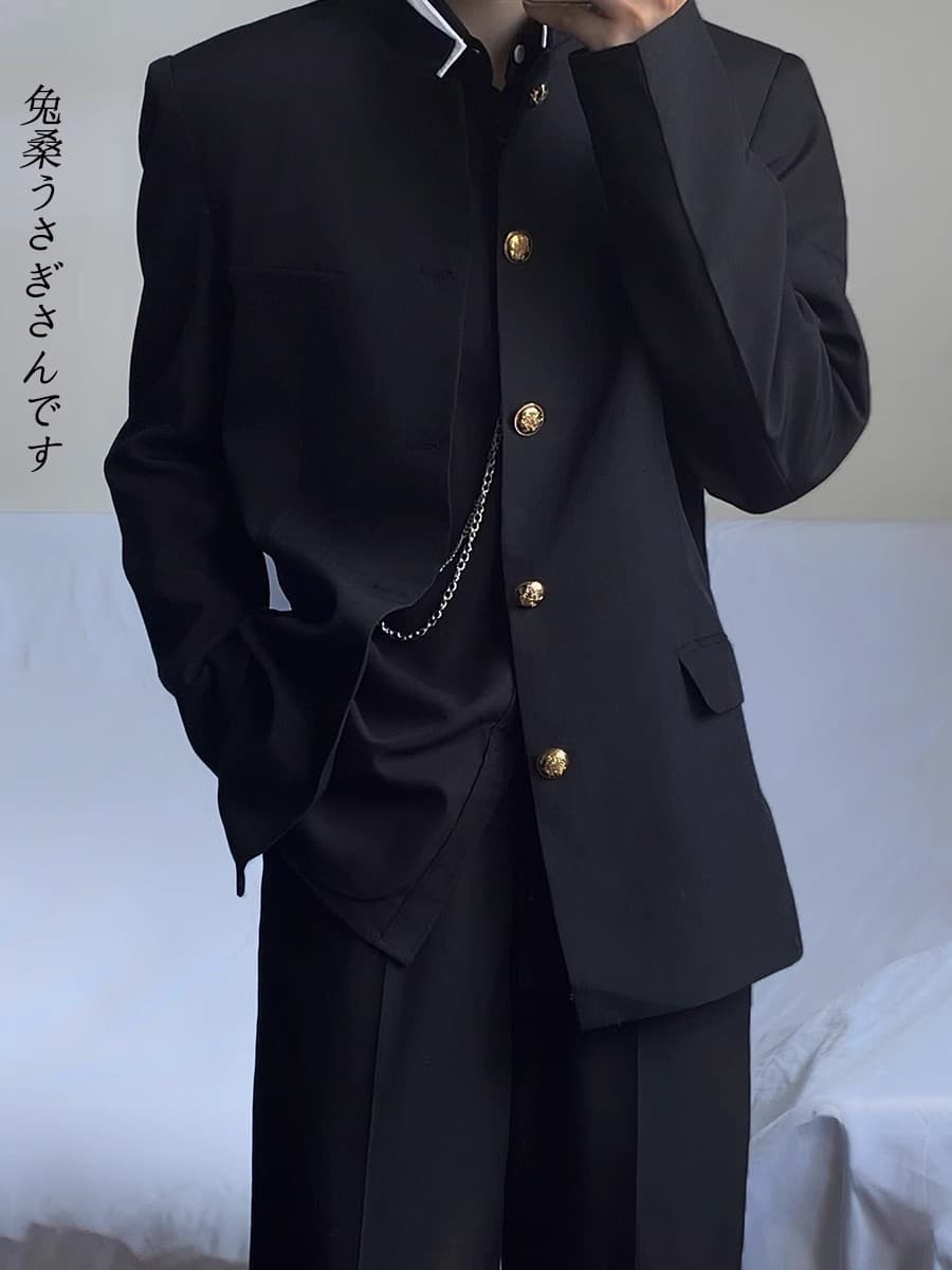 College style class uniform stand-up collar Japanese style new suit jacket for men and women, high school JK school uniform, Zhongshan suit, spring and autumn suit