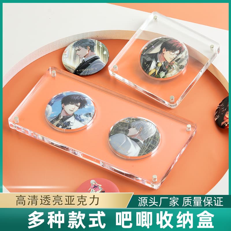 Acrylic Magnetic Display Stand for Badges, Display Box for Collecting Items, DIY Home Use