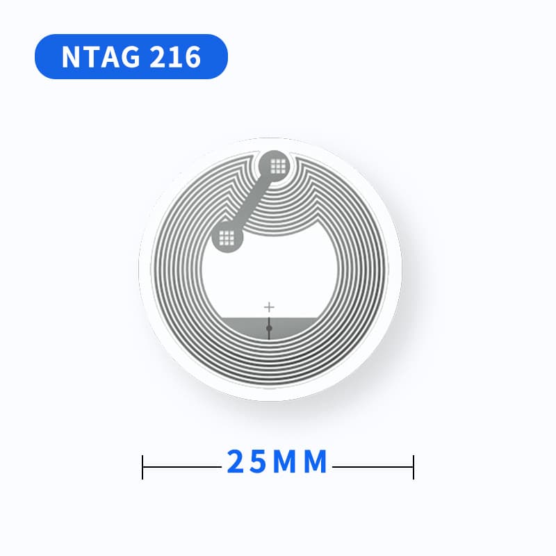 NFC chip sticker NTAG213 wet inlay transparent adhesive NFC215 electronic tag anti-metal tap tag