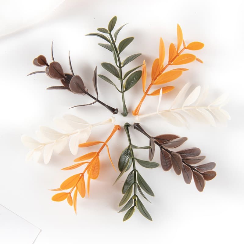 Hot Selling Artificial Leaf Fake Green Plant Potted Decoration Plastic Water Grass Fake Grass DIY Artificial Wreath Accessory Material